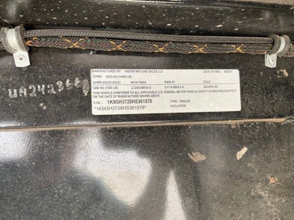 2017 Kiefer Evolution 4 Horse Trailer- 61578 - Image 6